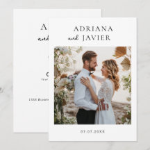 Casamento Elegante Convide Moderno Minimalista