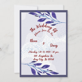 Cartão De Festividades Casamento Floral Roxo Convite: Um Sonho