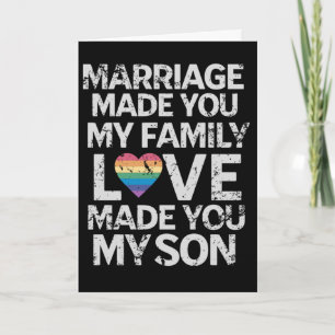 Cartão De Festividades Casamento te fez meu amor familiar te fez meu filh