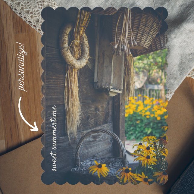 Cartão De Festividades Casca-branca com flores amarelas (Criador carregado)