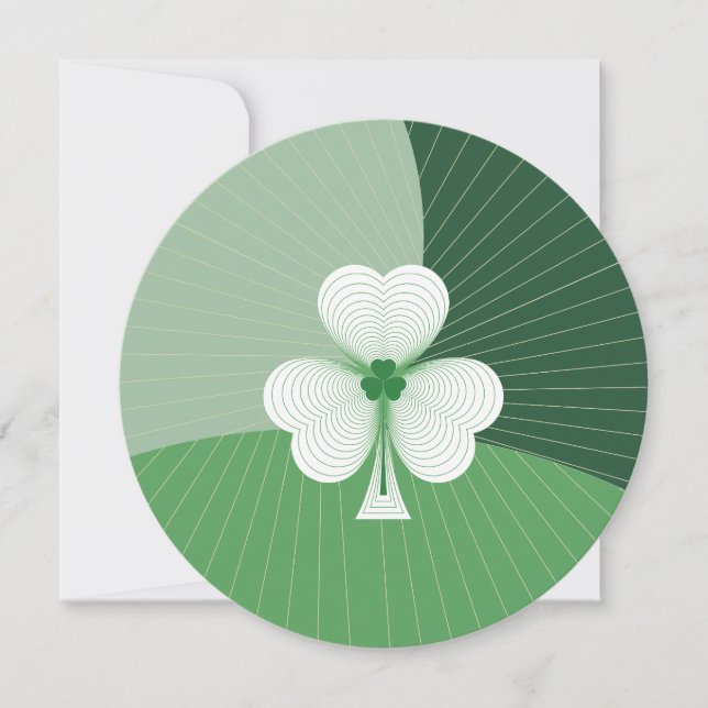 Cartão De Festividades Cascata de Trevo Personalizável (Frente)