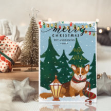 Castanho Cachorro CorGI Voz de Natal Minimamente D