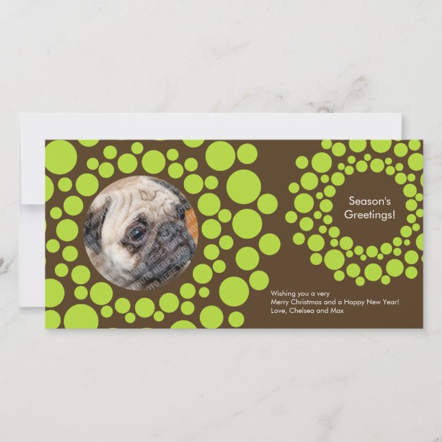 Cartão De Festividades Castanho-Cartão com fotos-Chocolate de Natal Moder (Frente)