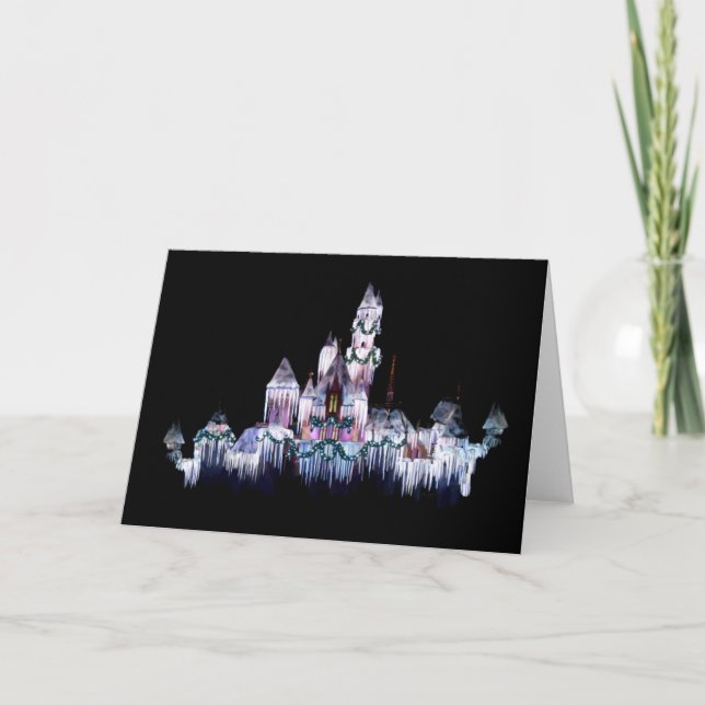 Cartão De Festividades Castelo congelado (Frente)
