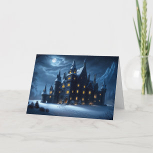 Cartão De Festividades Castelo da Noite Fria Hollow