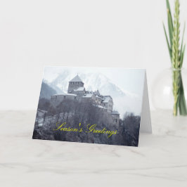 Cartão De Festividades Castle Vaduz Liechtenstein