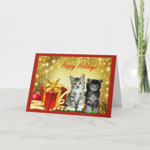 Cartão De Festividades Cat Chrstmas Card