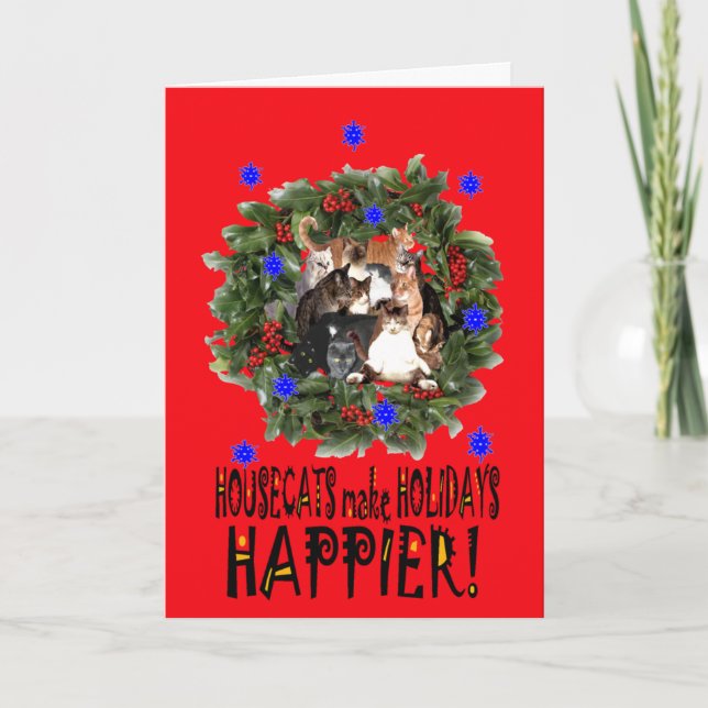 CARTÃO DE FESTIVIDADES CAT HAPPY HOLIDAYS CARD (Frente)