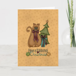 Cartão De Festividades Cat - Purrfect Christmas