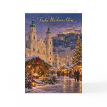 Catedral de Salzburgo e Presépio Feliz Natal