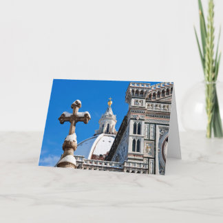 Cartão De Festividades Catedral italiana coberta por neve