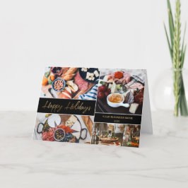 Cartão De Festividades Catering business Photo Collage Happy Holidays Hol