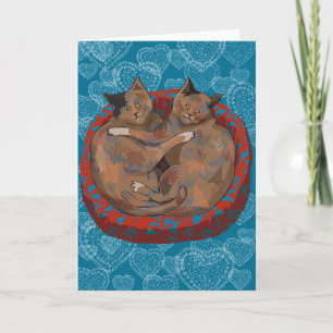 Cartão De Festividades Cats in Love: Henry & Ruby...