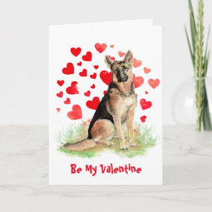 Cartão De Festividades Cause I Woof Love You German Shepherd Valentine
