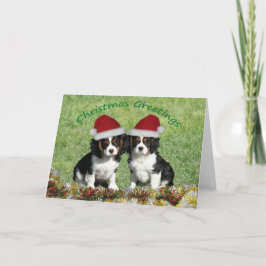 Cartão De Festividades Cavaleiros Em Santa Hats