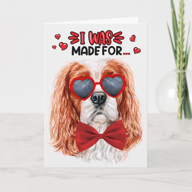 Cartão De Festividades Cavalier King Charles Dog Te Amando Namorados (Frente)