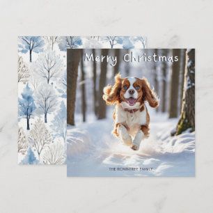 Cartão De Festividades Cavalier King Charles Spaniel Cachorro Feliz Natal