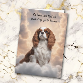 Cartão De Festividades Cavalier King Charles Spaniel Heaven Sympathy