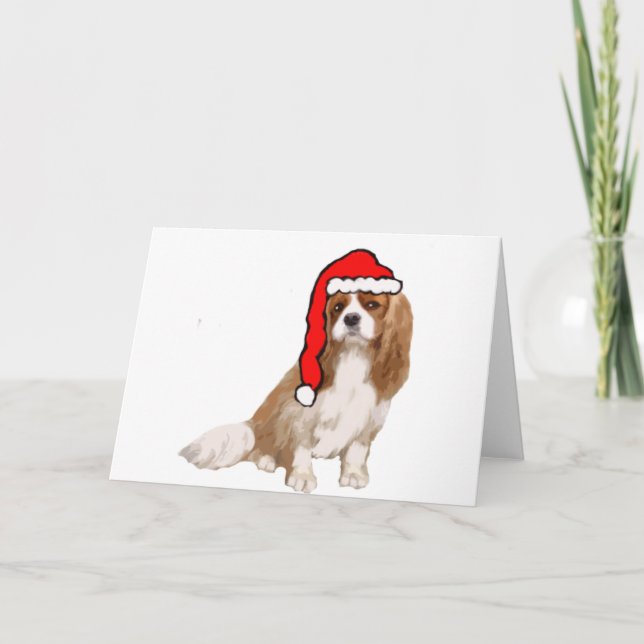 Cartão De Festividades Cavalier King Charles Spaniel Natal (Frente)
