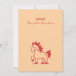Cartão De Festividades Cavalo de Fogo Fofo