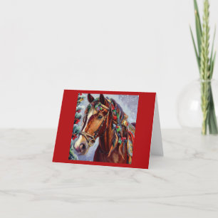Cartão De Festividades Cavalo de Natal 2