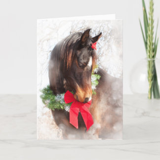 Cartão De Festividades Cavalo de Natal Dreamy
