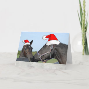 Cartão De Festividades Cavalo de Natal e Pônea