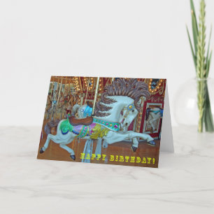 Cartão De Festividades Cavalo Feliz-Rodado, Aniversário