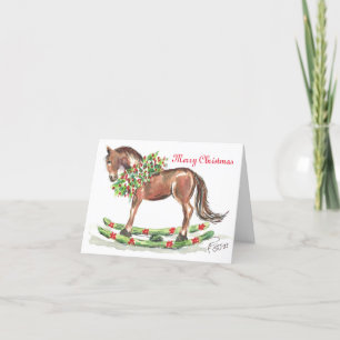 Cartão De Festividades Cavalo Mecedor Marrom