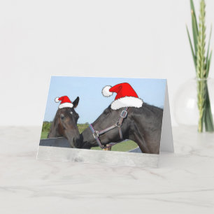 Cartão De Festividades Cavalos de Natal