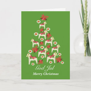 Cartão De Festividades Cavalos de Natal Dala