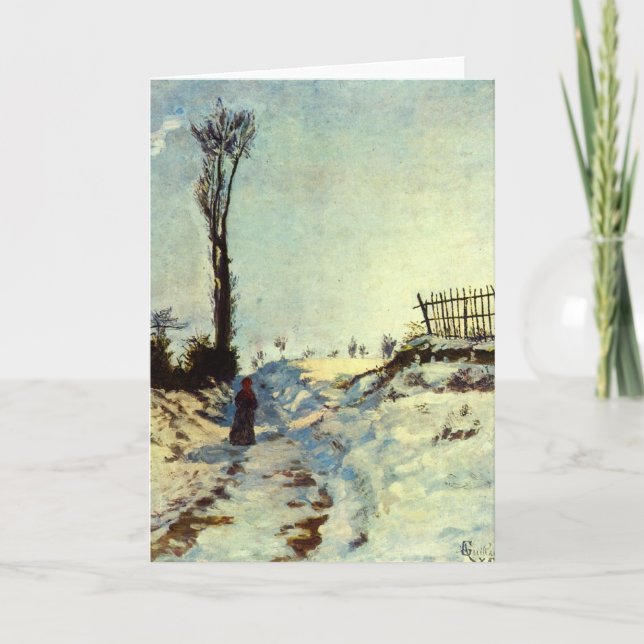 Cartão De Festividades Cavidade na neve (Frente)