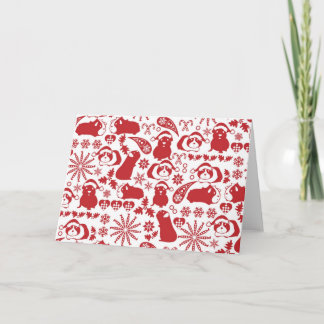 Cartão De Festividades Cavy Christmas