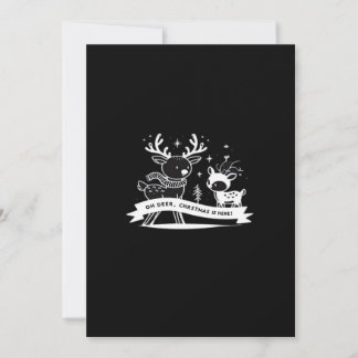 Cartão De Festividades Celebração de Natal ao Estilo Oh Deer Feriado