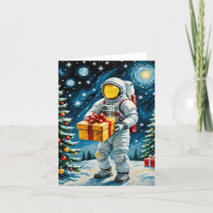 Cartão De Festividades Celebração de Natal Astronauta
