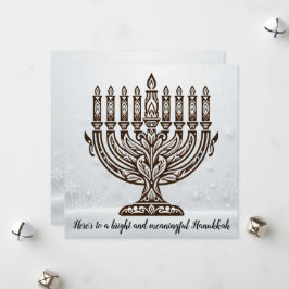 Cartão De Festividades Celebração do Hanukkah