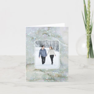 Cartão De Festividades Celebrações de inverno com mármore brilhante moder