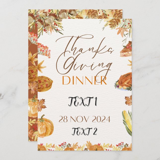 Cartão De Festividades Celebrando Juntos (Frente/Verso)