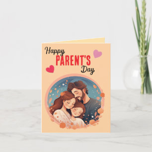 Cartão De Festividades "Celebrando Você, Mãe e Pai"