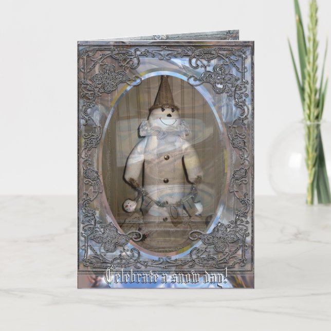 Cartão De Festividades Celebrate a Snow Day! Customizable (Frente)