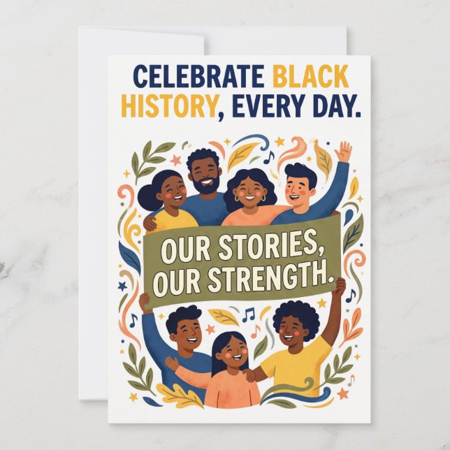 Cartão De Festividades Celebrate Black Culture and Community (Frente)