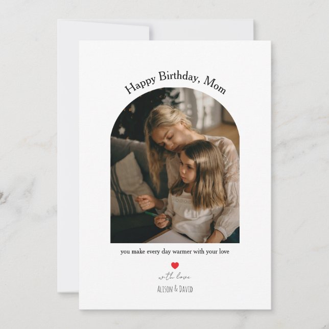 Cartão De Festividades Celebrate Mom with a warm, heartfelt birthday card (Frente)