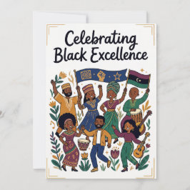 Cartão De Festividades Celebrating Black Excellence Black History