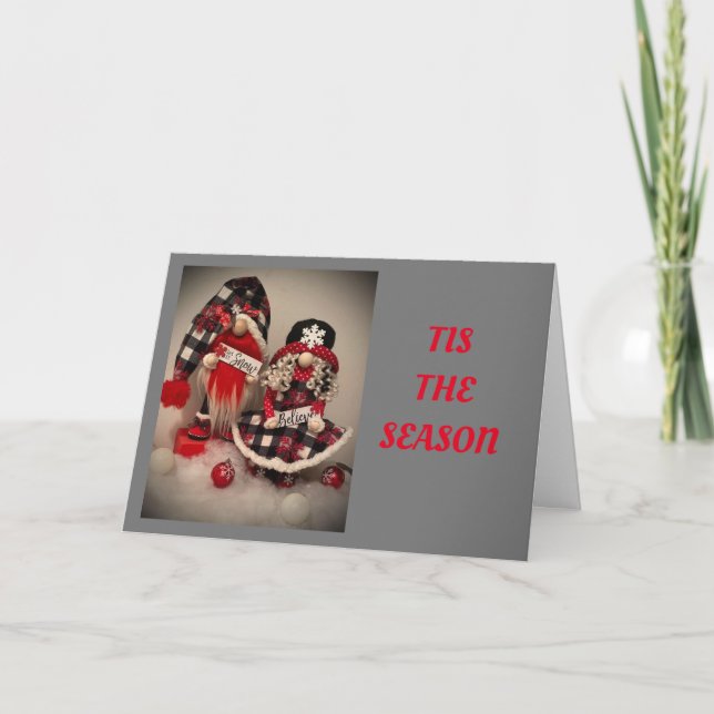 CARTÃO DE FESTIVIDADES CELEBRE COM "FAMÍLIA E AMIGOS ESTE NATAL" (Frente)