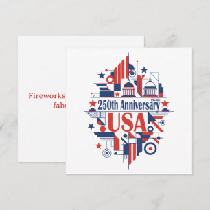 Cartão De Festividades Celebre o 250º aniversário da América