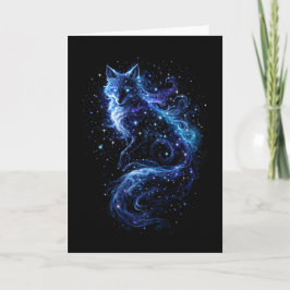 Cartão De Festividades Celestial Fox Spirit