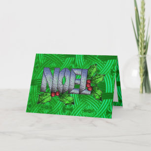 Cartão De Festividades Celta Noel em Vidro Estreito