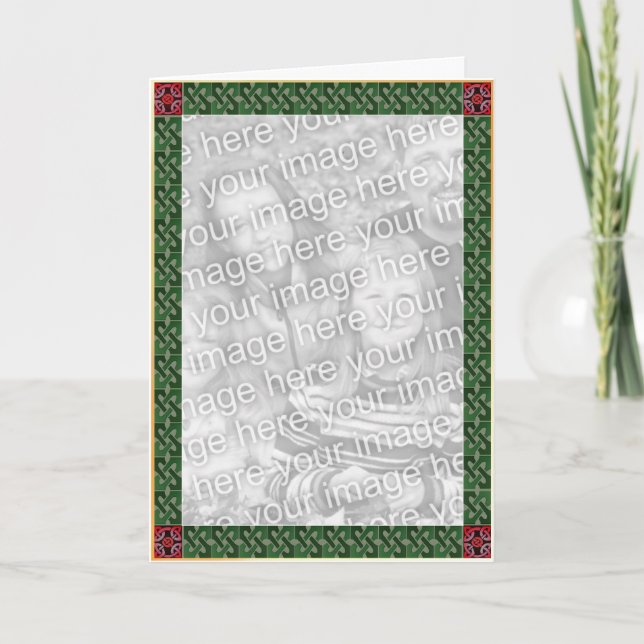 Cartão De Festividades Celtic Christmas border card (Frente)