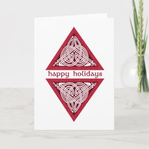 Cartão De Festividades Celtic Holly Birds Greeting Card