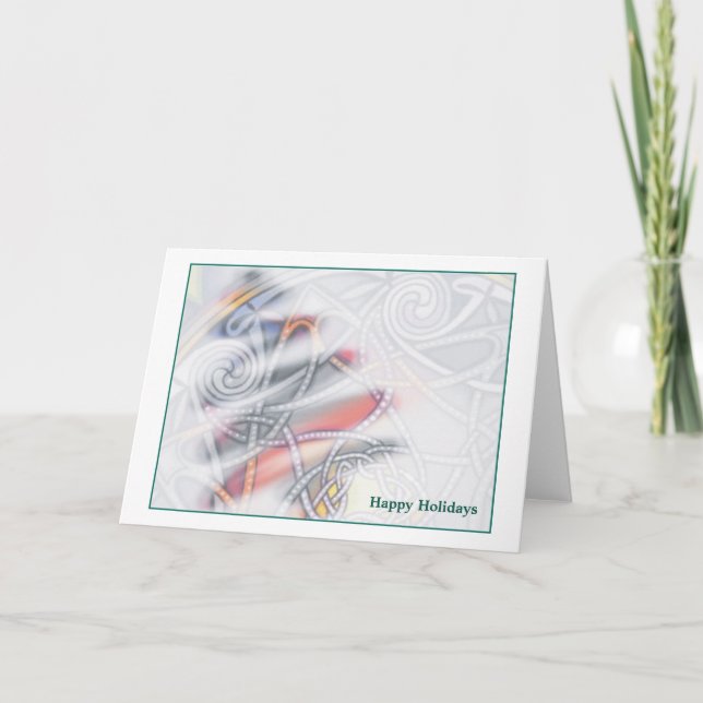 Cartão De Festividades Celtic Knot Happy Holidays Card (Frente)